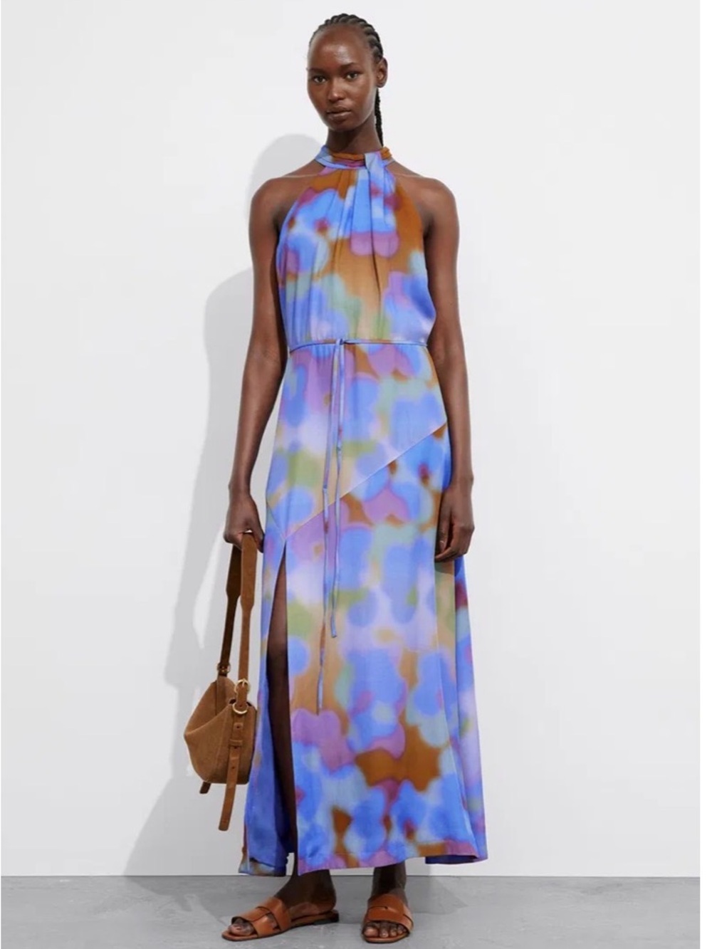 & Other Stories Printed Halterneck maxi dress 14